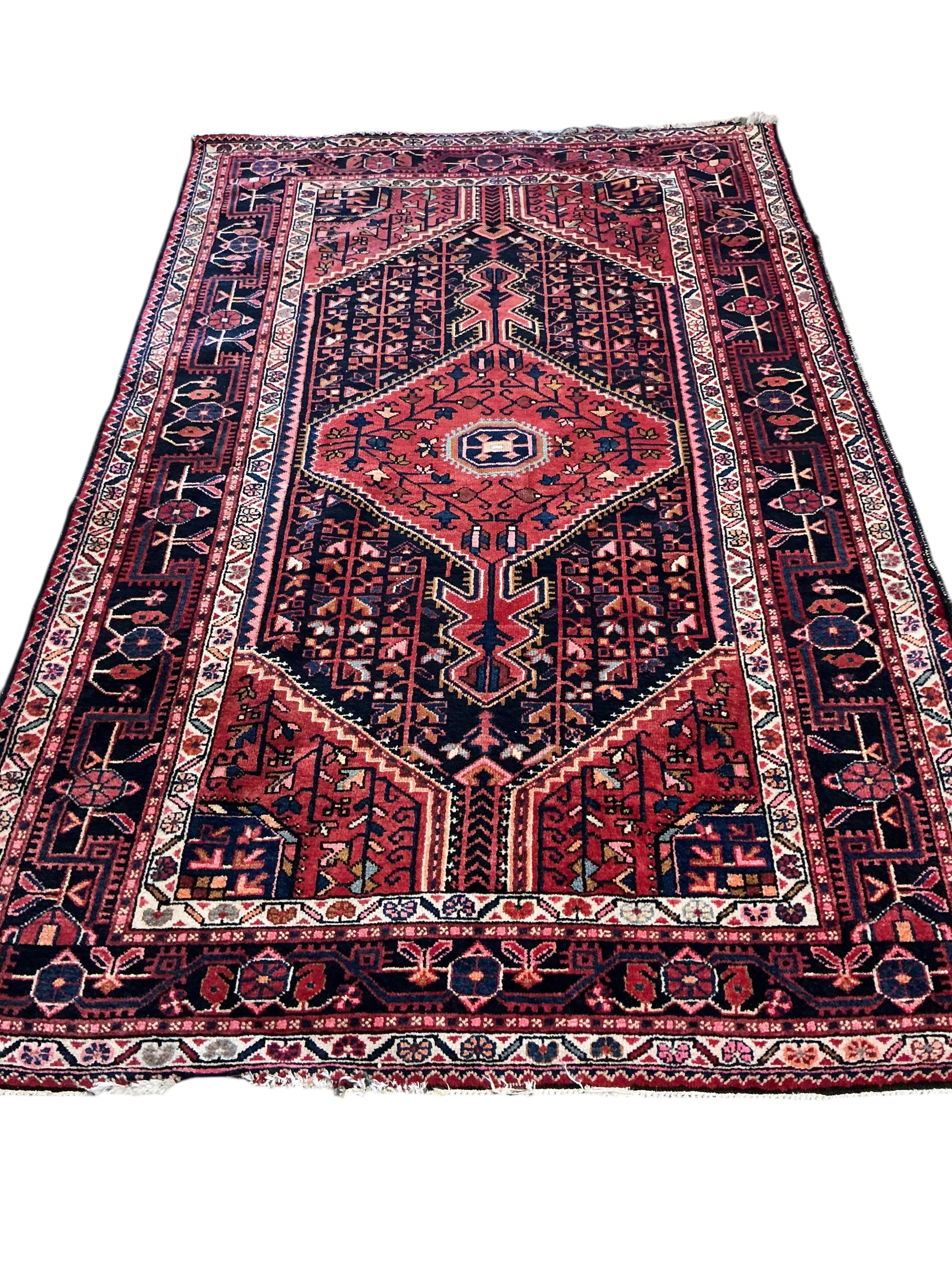 A Belouch rug, a Bokhara mat and a Caucasian style rug, largest 230 x 147cm